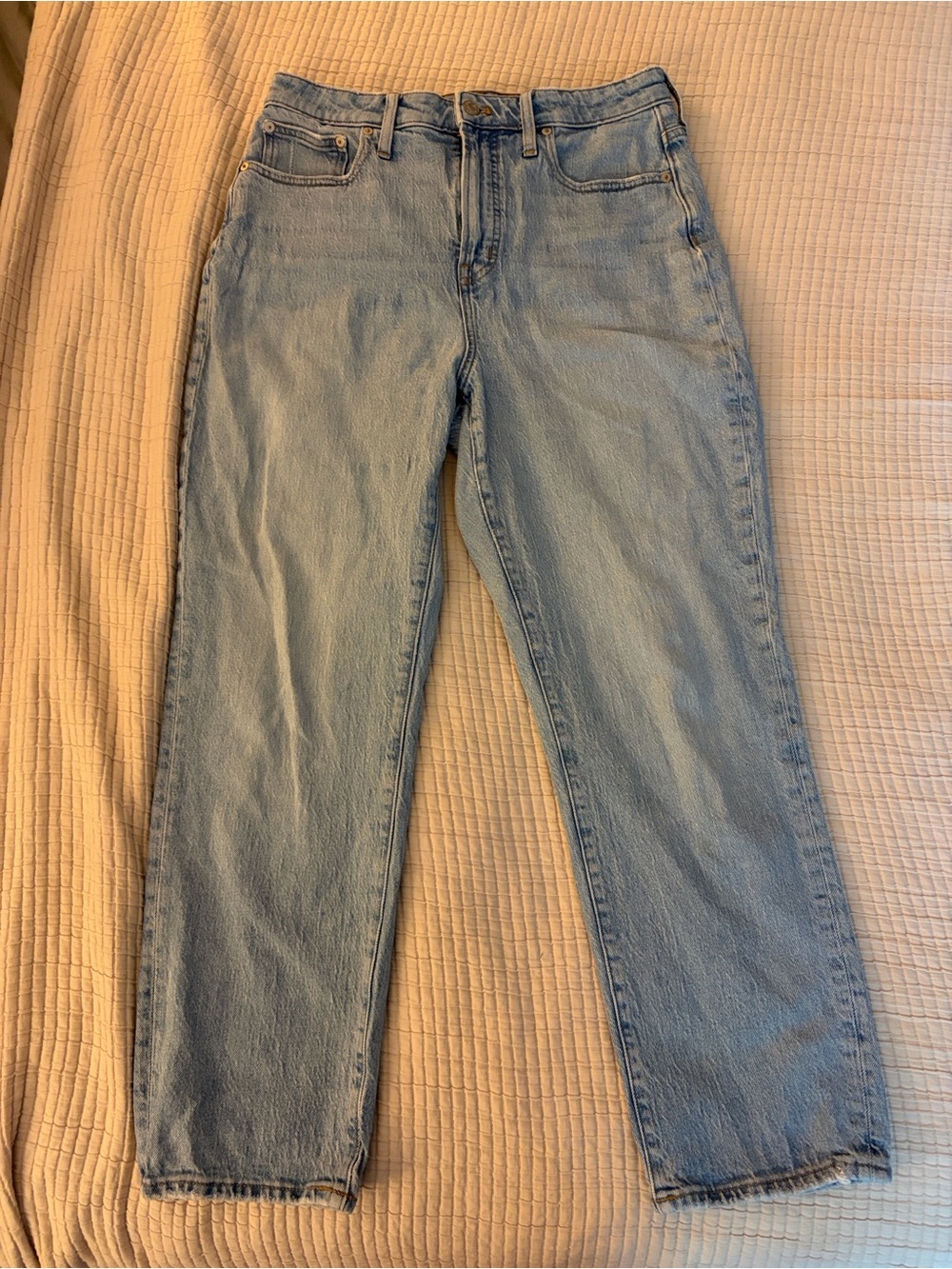 Madewell The Curvy Perfect Vintage Jean Size 29 Light Wash High Rise Mom Denim
